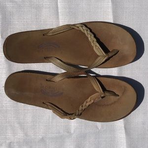 “Flirty” Braided Leather Flip Flop